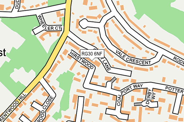 RG30 6NF map - OS OpenMap – Local (Ordnance Survey)