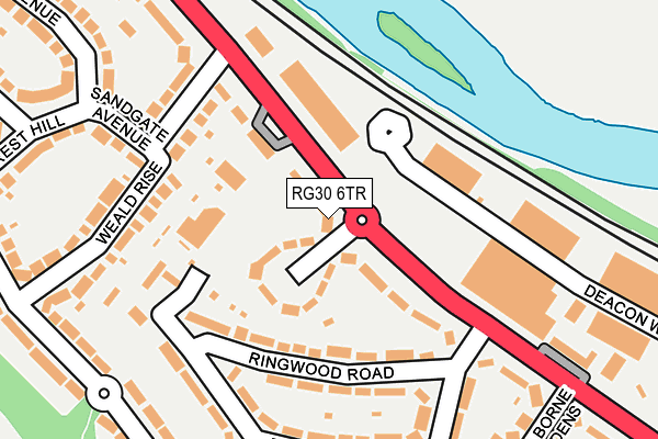 RG30 6TR map - OS OpenMap – Local (Ordnance Survey)