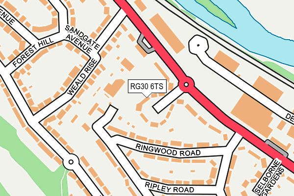 RG30 6TS map - OS OpenMap – Local (Ordnance Survey)