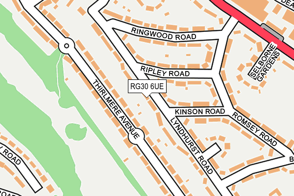 RG30 6UE map - OS OpenMap – Local (Ordnance Survey)