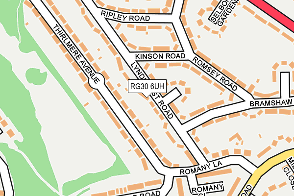 RG30 6UH map - OS OpenMap – Local (Ordnance Survey)