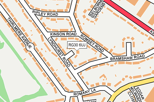 RG30 6UJ map - OS OpenMap – Local (Ordnance Survey)