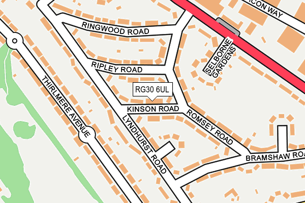 RG30 6UL map - OS OpenMap – Local (Ordnance Survey)