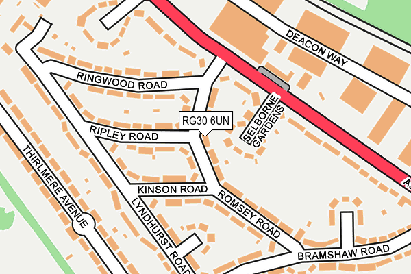 RG30 6UN map - OS OpenMap – Local (Ordnance Survey)