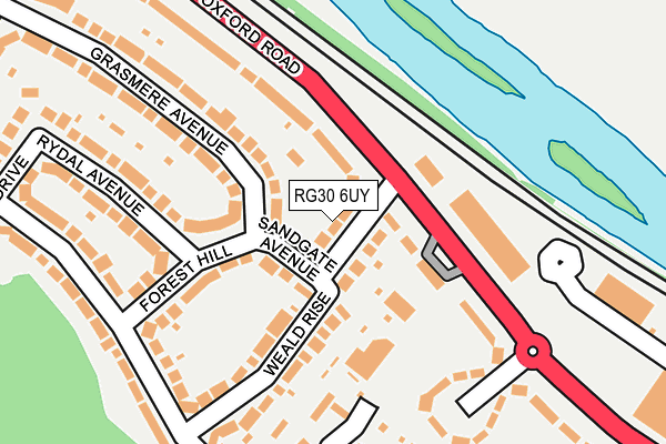 RG30 6UY map - OS OpenMap – Local (Ordnance Survey)