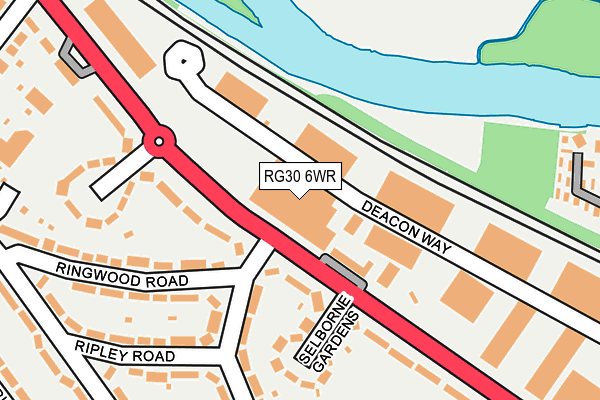 RG30 6WR map - OS OpenMap – Local (Ordnance Survey)