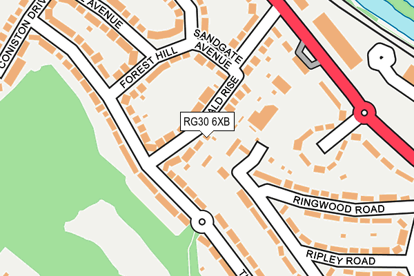 RG30 6XB map - OS OpenMap – Local (Ordnance Survey)