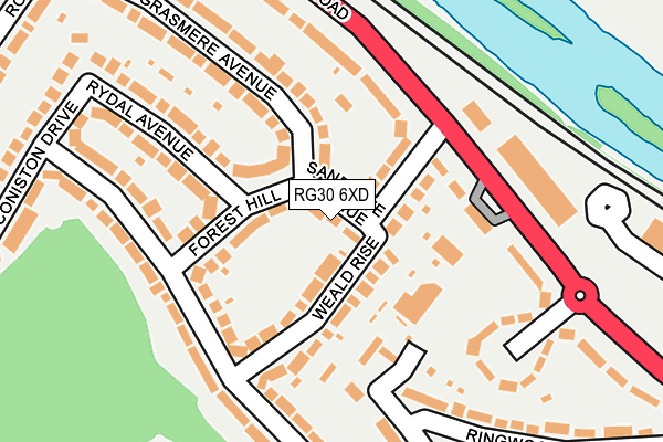 RG30 6XD map - OS OpenMap – Local (Ordnance Survey)