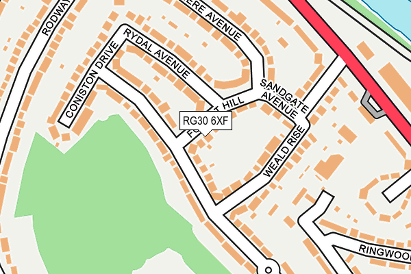 RG30 6XF map - OS OpenMap – Local (Ordnance Survey)