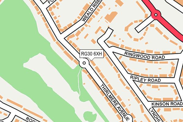 RG30 6XH map - OS OpenMap – Local (Ordnance Survey)