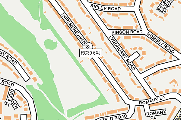 RG30 6XJ map - OS OpenMap – Local (Ordnance Survey)