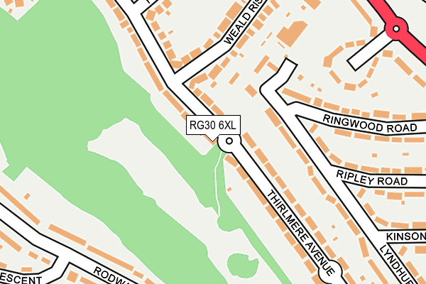 RG30 6XL map - OS OpenMap – Local (Ordnance Survey)