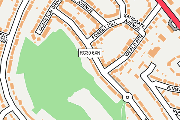 RG30 6XN map - OS OpenMap – Local (Ordnance Survey)