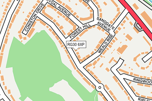 RG30 6XP map - OS OpenMap – Local (Ordnance Survey)
