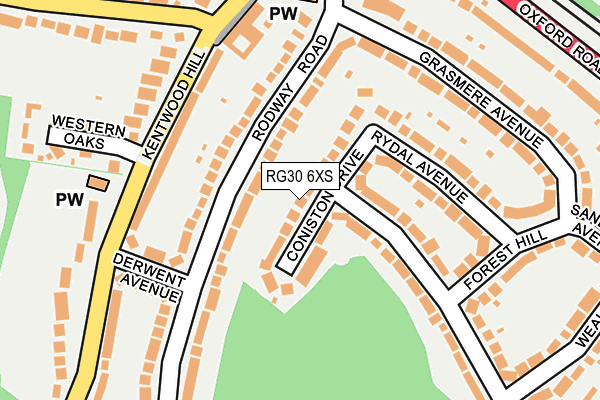 RG30 6XS map - OS OpenMap – Local (Ordnance Survey)