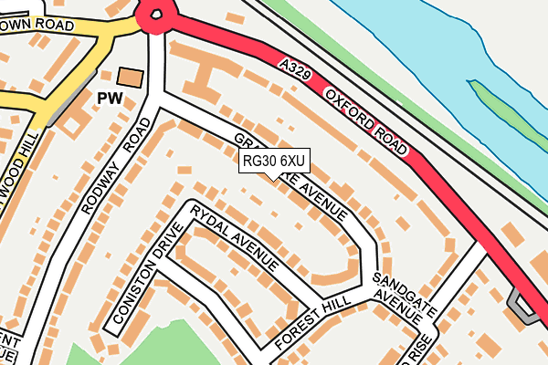 RG30 6XU map - OS OpenMap – Local (Ordnance Survey)