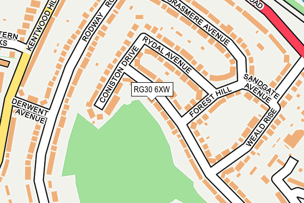 RG30 6XW map - OS OpenMap – Local (Ordnance Survey)