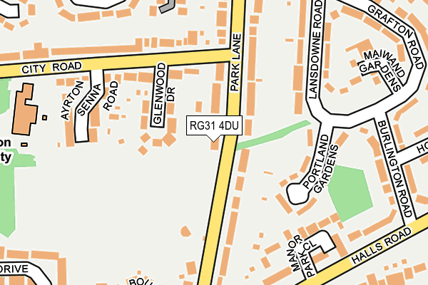RG31 4DU map - OS OpenMap – Local (Ordnance Survey)