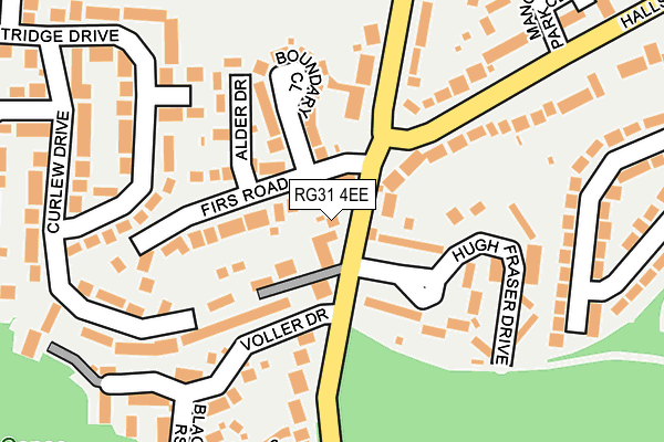 RG31 4EE map - OS OpenMap – Local (Ordnance Survey)
