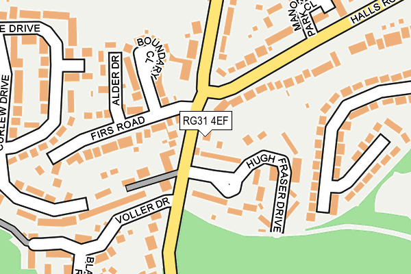 RG31 4EF map - OS OpenMap – Local (Ordnance Survey)