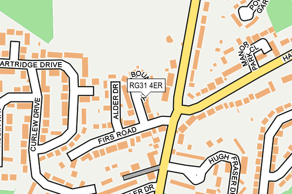 RG31 4ER map - OS OpenMap – Local (Ordnance Survey)