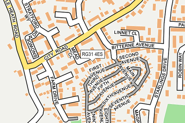 RG31 4ES map - OS OpenMap – Local (Ordnance Survey)