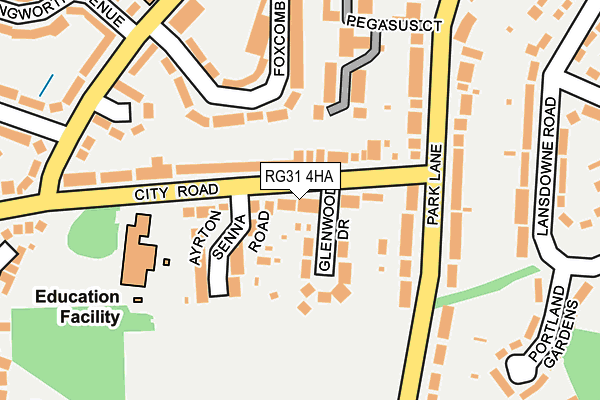 RG31 4HA map - OS OpenMap – Local (Ordnance Survey)