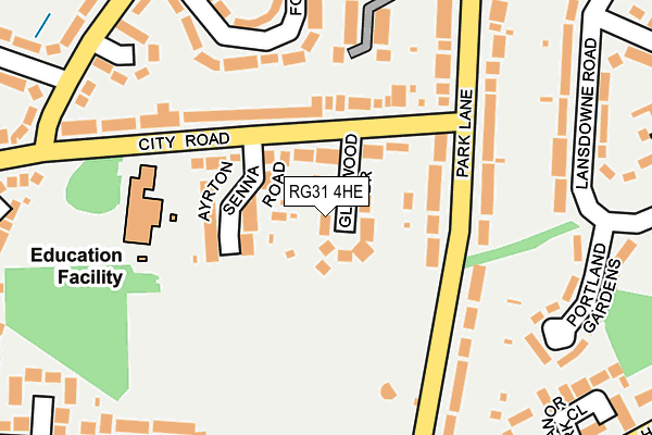 RG31 4HE map - OS OpenMap – Local (Ordnance Survey)