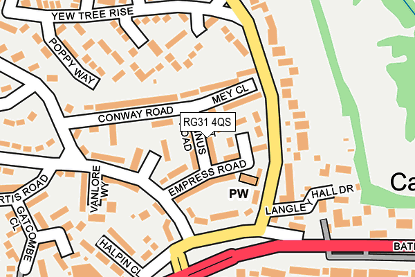RG31 4QS map - OS OpenMap – Local (Ordnance Survey)
