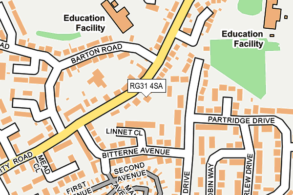RG31 4SA map - OS OpenMap – Local (Ordnance Survey)
