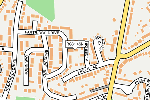 RG31 4SN map - OS OpenMap – Local (Ordnance Survey)