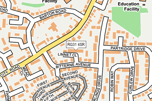 RG31 4SR map - OS OpenMap – Local (Ordnance Survey)
