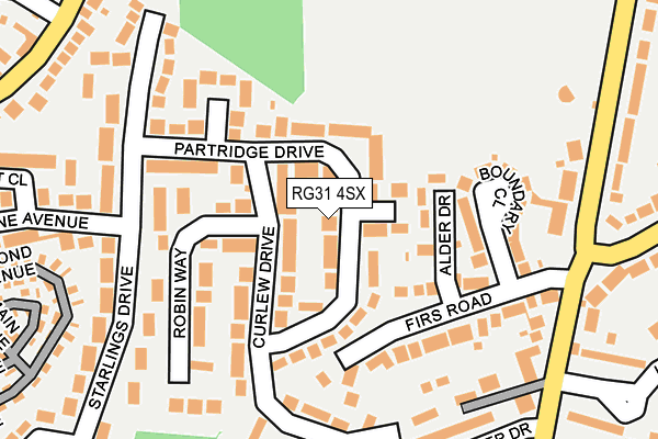 RG31 4SX map - OS OpenMap – Local (Ordnance Survey)
