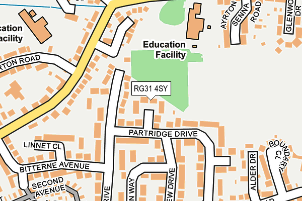 RG31 4SY map - OS OpenMap – Local (Ordnance Survey)