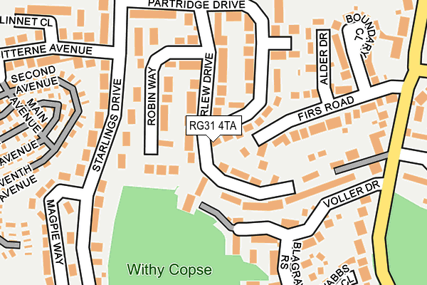 RG31 4TA map - OS OpenMap – Local (Ordnance Survey)
