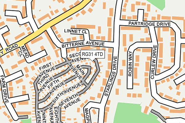 RG31 4TD map - OS OpenMap – Local (Ordnance Survey)