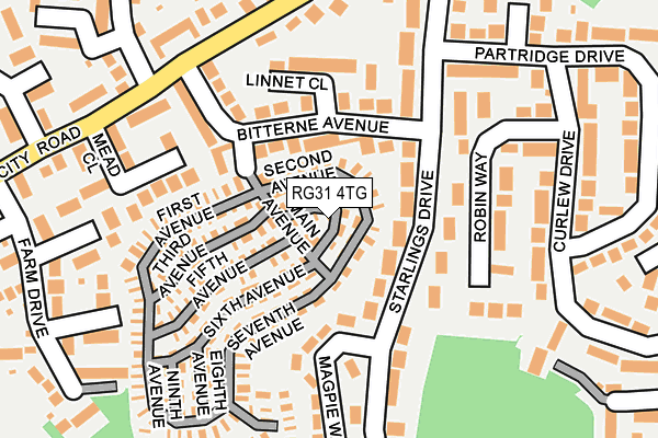 RG31 4TG map - OS OpenMap – Local (Ordnance Survey)