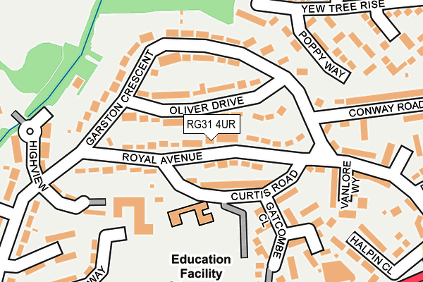 RG31 4UR map - OS OpenMap – Local (Ordnance Survey)