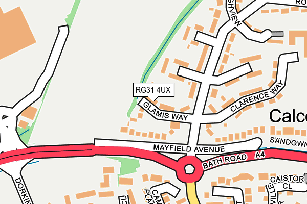 RG31 4UX map - OS OpenMap – Local (Ordnance Survey)