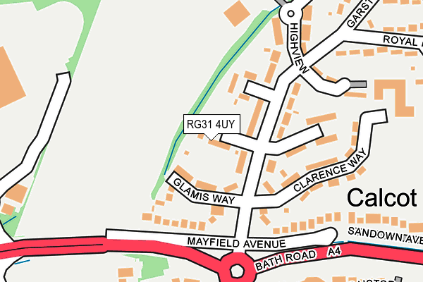RG31 4UY map - OS OpenMap – Local (Ordnance Survey)