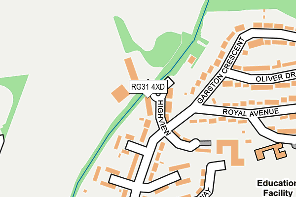 RG31 4XD map - OS OpenMap – Local (Ordnance Survey)