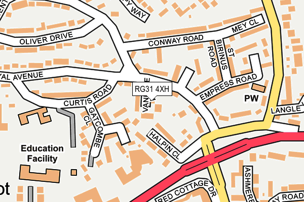 RG31 4XH map - OS OpenMap – Local (Ordnance Survey)