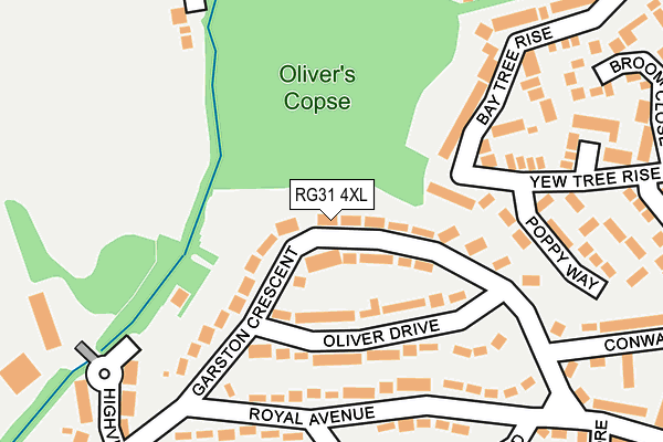 RG31 4XL map - OS OpenMap – Local (Ordnance Survey)