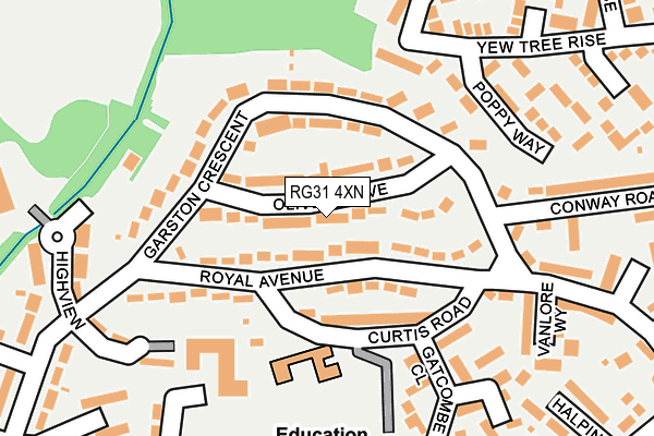 RG31 4XN map - OS OpenMap – Local (Ordnance Survey)
