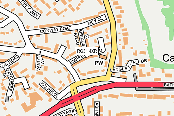 RG31 4XR map - OS OpenMap – Local (Ordnance Survey)