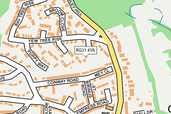 RG31 4YA map - OS OpenMap – Local (Ordnance Survey)