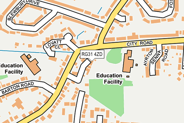 RG31 4ZD map - OS OpenMap – Local (Ordnance Survey)