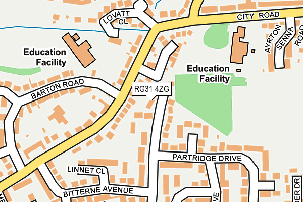 RG31 4ZG map - OS OpenMap – Local (Ordnance Survey)