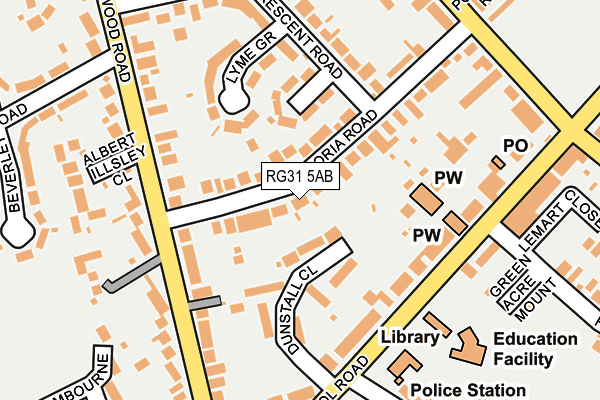RG31 5AB map - OS OpenMap – Local (Ordnance Survey)