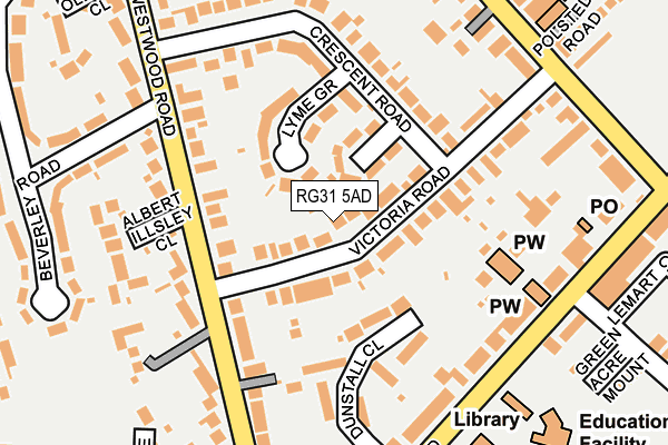 RG31 5AD map - OS OpenMap – Local (Ordnance Survey)